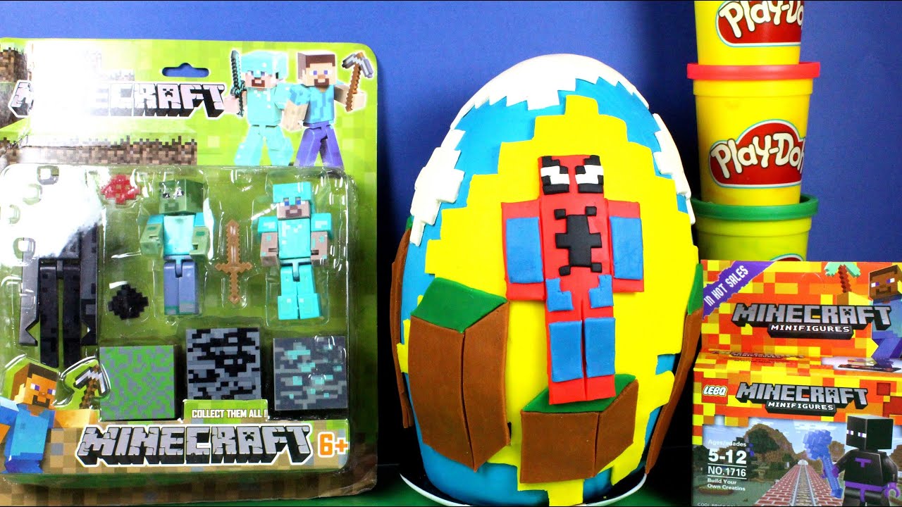 Huge Minecraft Surprise Egg Play Doh - YouTube