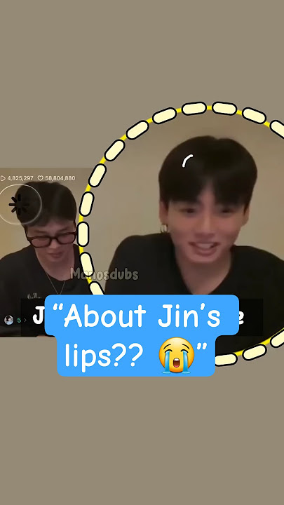What Jungkook said about Jin’s lips on live today… no one expected #jinkook #kookjin #btshorts