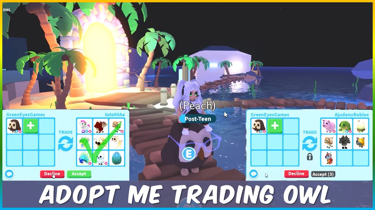 Owl, Trade Roblox Adopt Me Items