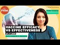 How is vaccine efficacy calculated