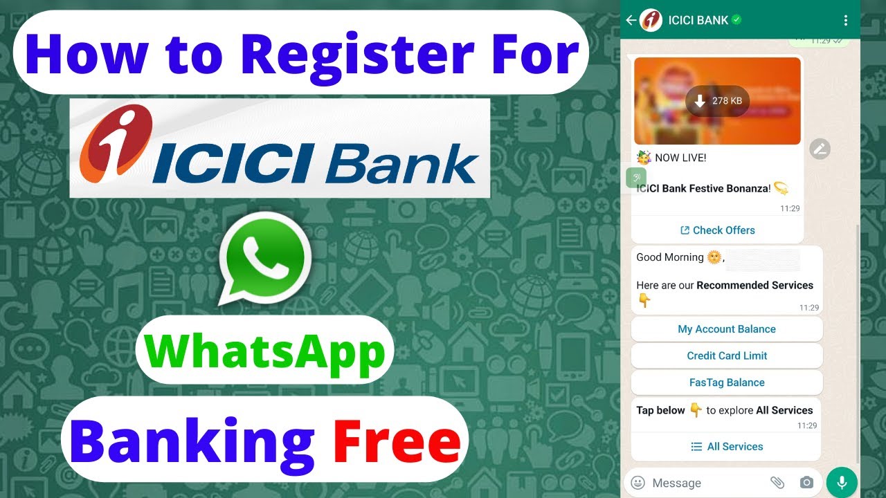ICICI WhatsApp Banking | How to Register ICICI WhatsApp Banking Free