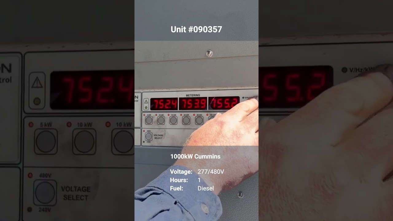 1000kW Cummins Diesel Generator | Load Bank Test | Generator Source Brighton, CO USA