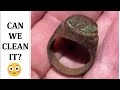 Can We Clean It? Iron Encrusted Silver Ring: 50+ Years Underwater