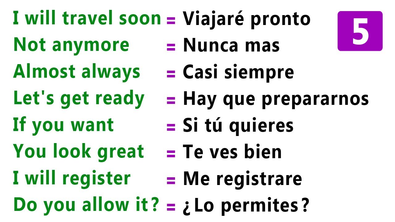 Total 71+ imagen 5 frases en ingles