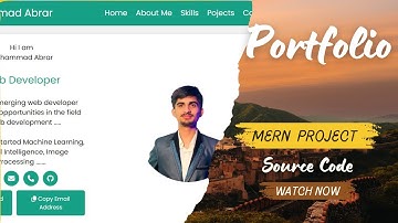 MERN Stack Application | Html, CSS, JavaScript, React |Portfolio Website |2024|Full Source Code