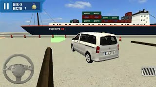 City Driver: Roof Parking Challenge New Car at Seaport ( Silver MPV Car) # 2 | Android IOS Gameplay screenshot 4