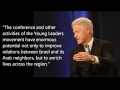 Former U.S. President Bill Clinton at the 2nd YaLa Online Peace Conference