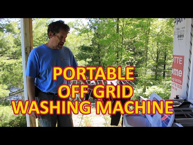 Mini washer with spin for RV or small house. Full review offgrid