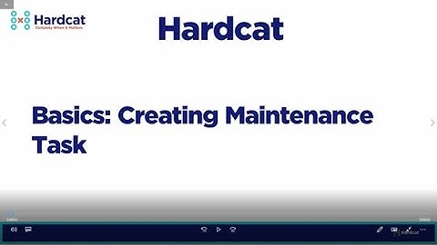 Hardcat V6 Basics - Creating a New Maintenance Task