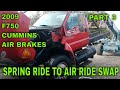 2009 F750 AIR RIDE CONVERSION PT 3 FRAME AND AXLE PREP!