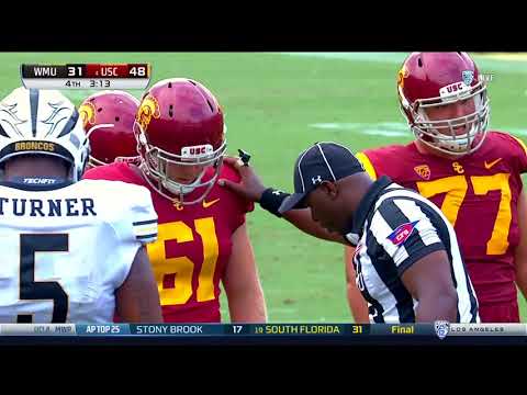 Usc Football Jake Olson Snaps Vs Wmu Youtube