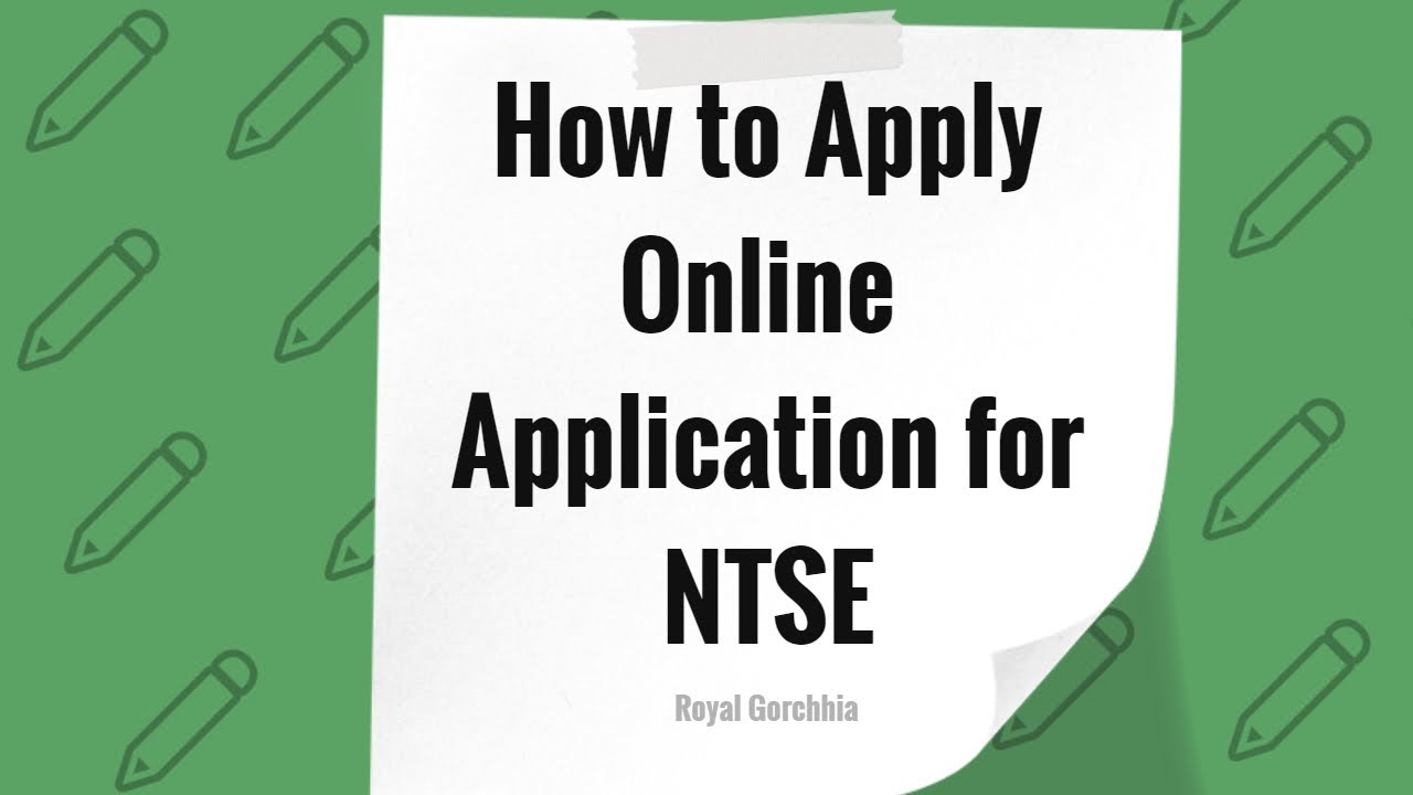 How to Apply Online For NTSE Exam!! - YouTube
