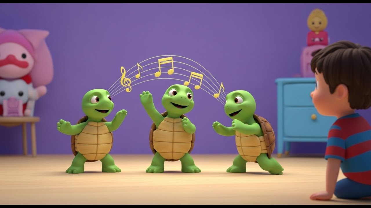 Seven Tiny Turtles Tap Their Toes | Best Fun and Educational Nursery ...