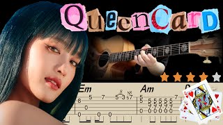 💗Queencard -(G)I-DLEㅣ(여자)아이들-퀸카ㅣAcoustic Fingerstyle Guitar CoverㅣTabs&ChordsㅣLyricsㅣ핑거스타일 기타 강좌ㅣ타브