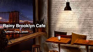 Rainy Night at cozy Coffee Shop Ambience / Rain Sounds,Jazz Music,Background noise