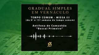 Video thumbnail of "Missa III - Semanas 9, 10, 11, 12 e 13 do Tempo Comum -  Canto de Comunhão:  Buscai Primeiro"