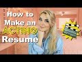 How to Make an Acting Resumé