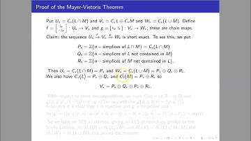 The Mayer-Vietoris sequence