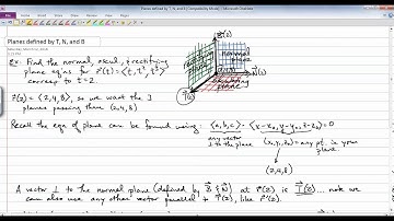 ATMH - Unit 8 Example - Finding Osculating, Normal, and Rectifying Plane Equations