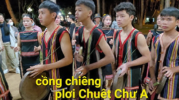 cồng chiêng ( lễ đâm trâu)của đoàn nghệ nhân jrai đến từ làng chuêt ngol chư Á Pleiku.