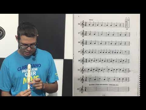 Como tocar e Ler partitura para Flauta doce - Estudo 1