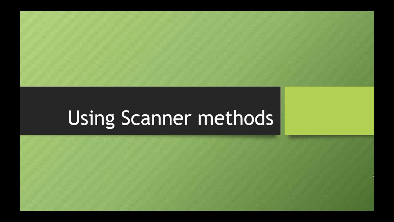 Using Scanner Methods in Java, pt 1 - YouTube