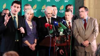 Irish Green Party Resign from Government - 23rd January 2011 Press Conference HD (Part 2 of 2)
