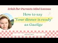 How to say your dinner is ready in irish as gaeilge