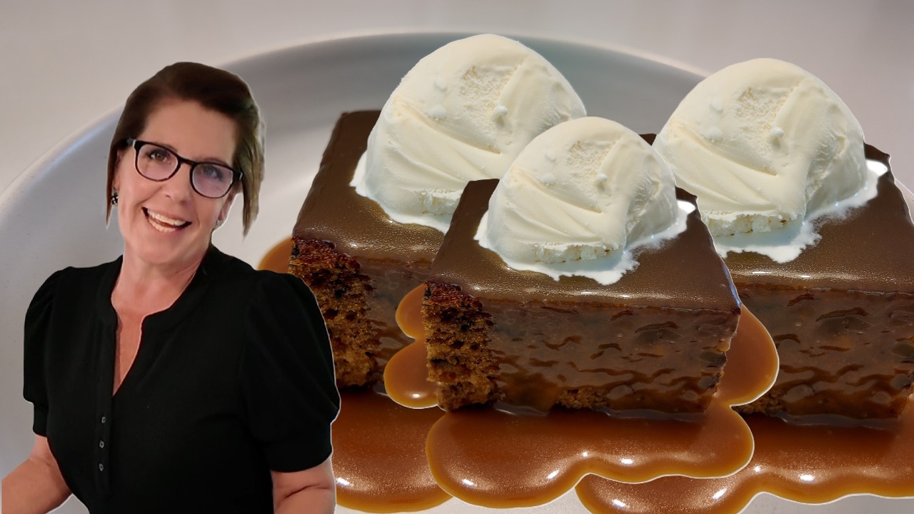 Липкий финиковый пудинг / Липкий ирисковый пудинг с карамельным соусом - легко!