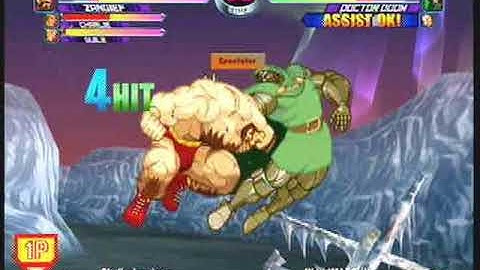 MvC2: Zangief High Damage Crossup SPD Sequence by Tenderloin
