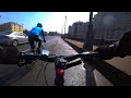 На велосипеде по Москве, Старый Арбат, 28 марта 2020 / обгоняю шоссёра
