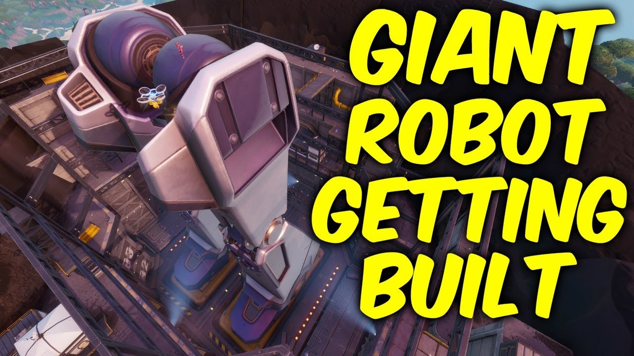 Fortnite map changes.pressure plant - Giant Robot Getting more built BY DRONE!