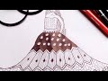 Easy mandala gown 💃mandala art ❤️