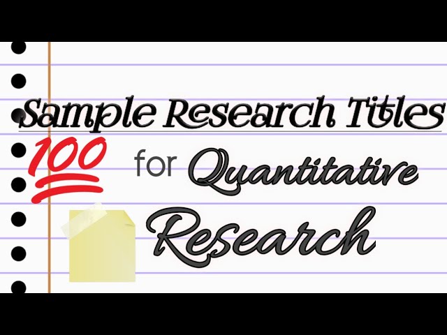 type of research title