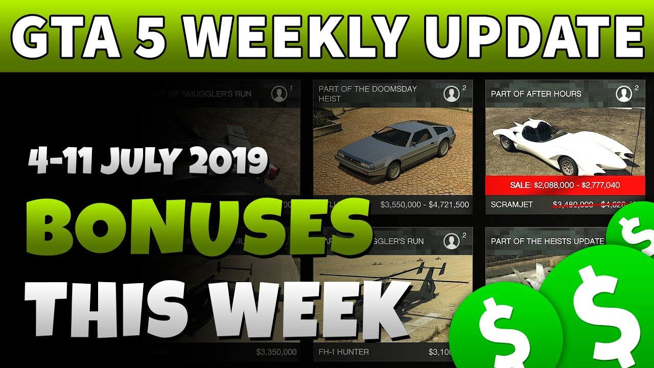 GTA 5 Bonuses This Week GTA ONLINE WEEKLY DOUBLE RP AND CASH Triple 