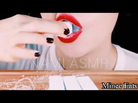 ASMR.EDIBLE.CHALK ll #mukbang #chalkeating ll Minee Eats 🤤