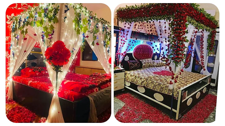 First Night Room Decoration for Newly Married Couple | Wedding Bedroom Decoration Ideas | Masehri
