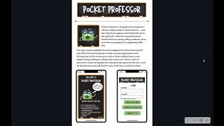 Pocket Professor Prototype Demo