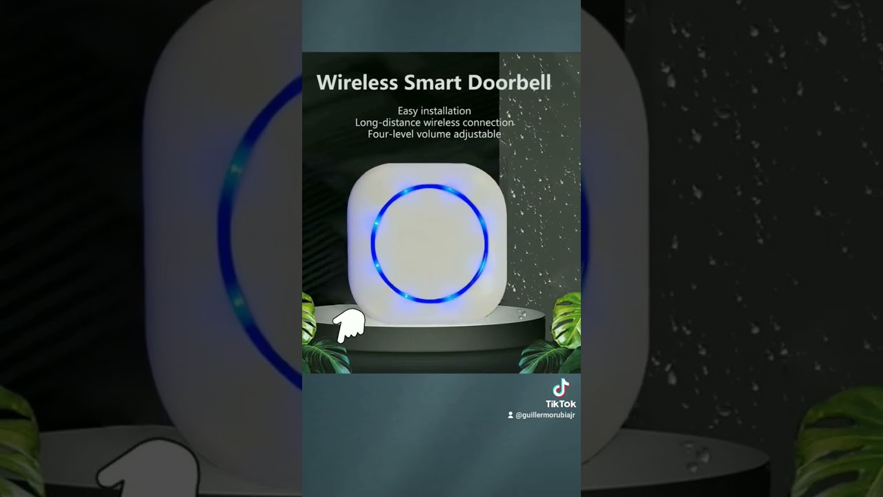 # new smart space waterproof wireless smart doorbell button home electric doorbell with Led light