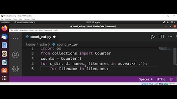 Count files extension in directory using Python