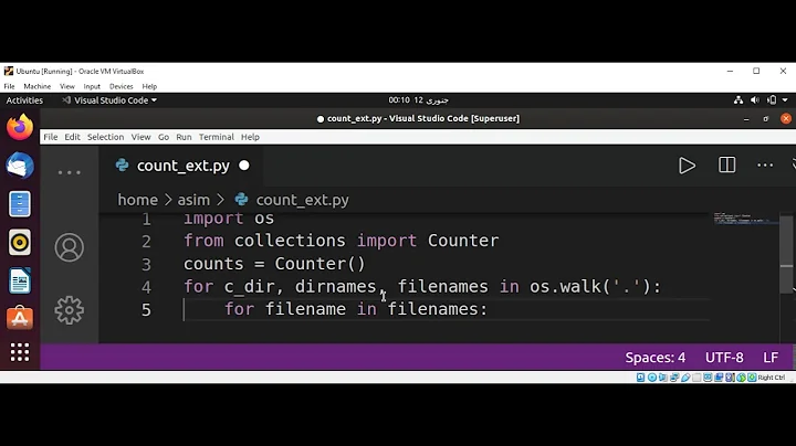 Count files extension in directory using Python
