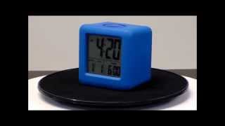 Equity 70905 Blue Soft Cube LCD Alarm Clock screenshot 1
