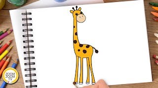 Hướng dẫn cách vẽ CON HƯƠU - Tô màu con Hươu - How to draw Giraffe