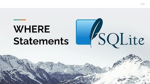 WHERE Statements with SQLite