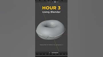 Hour 3 Learning Blender - Donut Tutorial #blender #learningblender #3d