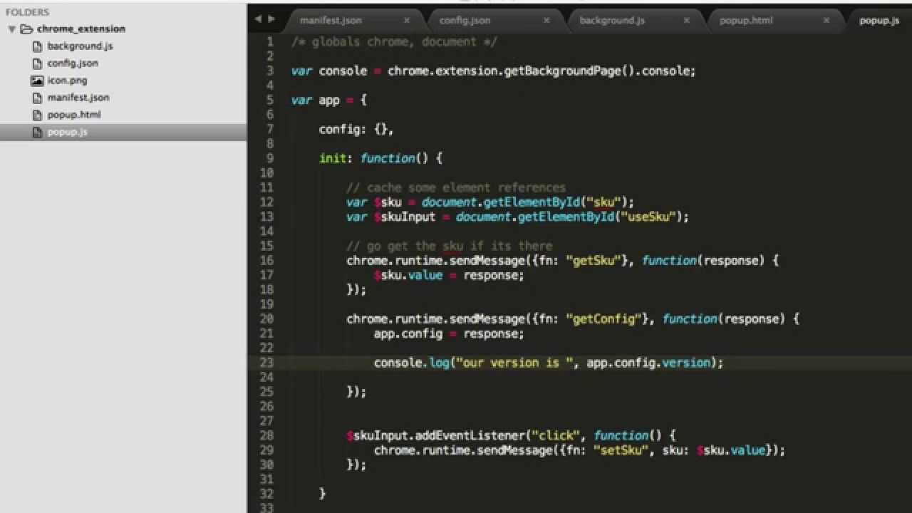 Chrome Extension Using A Config Json File Youtube