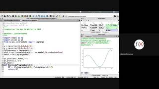 Código Python Diferenciación Numérica (Parte2: Derivada Progresiva con Polinomio Generado)