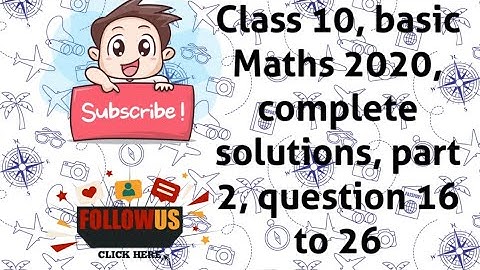 Cbse class 10 maths paper 2020 solutions  set 3
