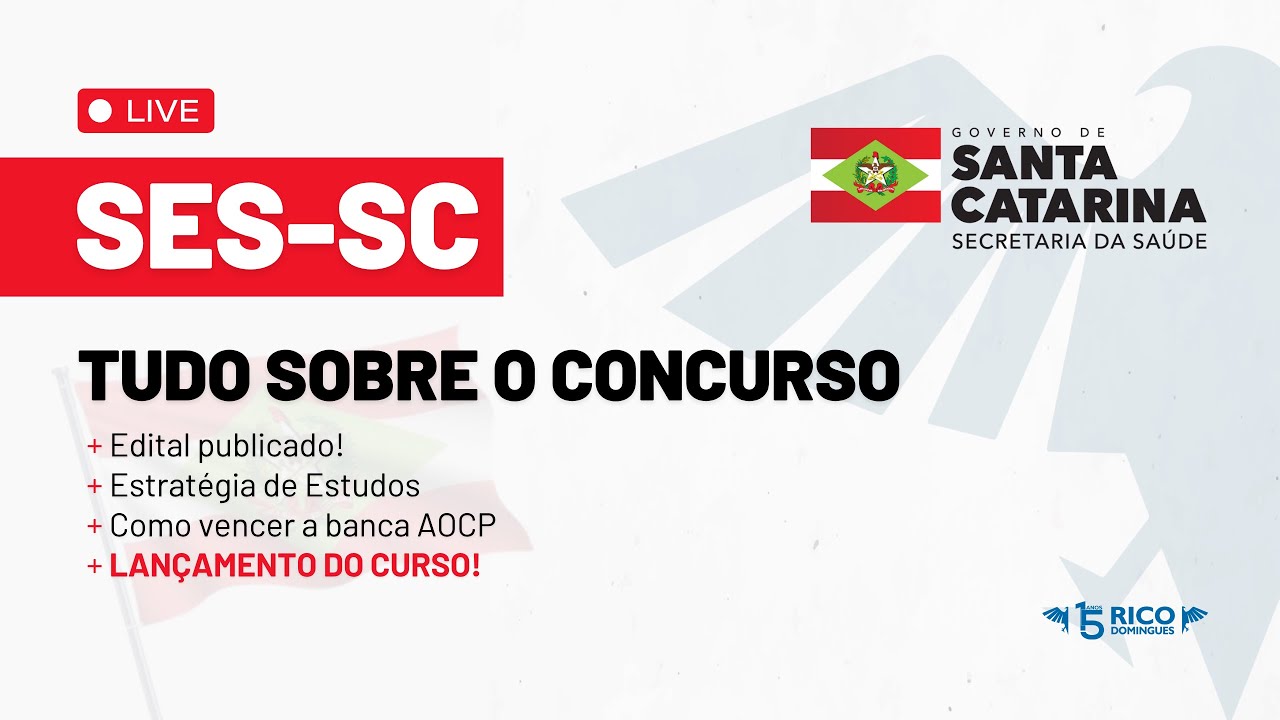 Edital do Concurso SES SC 2025 Publicado!