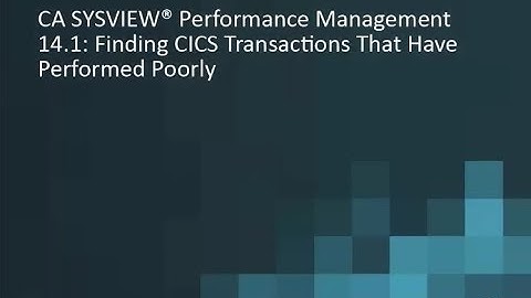 CA SYSVIEW Perf Mgmt V14.1: CICS Transactions That Performed Poorly